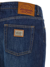 Dolce & Gabbana Stretched Pleated Trompe Loeil Jeans Blue