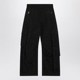 Dolce & Gabbana Black Waxed Faille Cargo Trousers Black