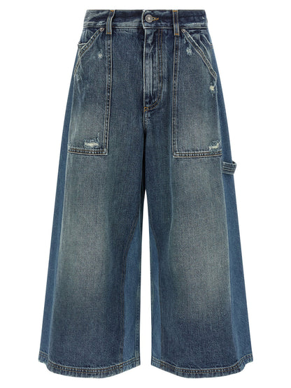 Dolce &amp; Gabbana Denim Bermuda Shorts Blue