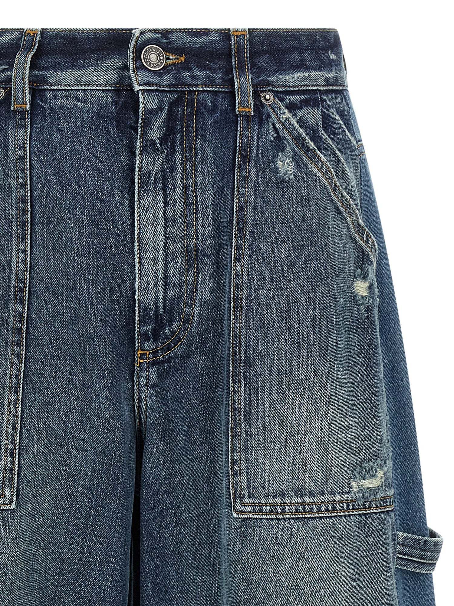 Dolce &amp; Gabbana Denim Bermuda Shorts Blue
