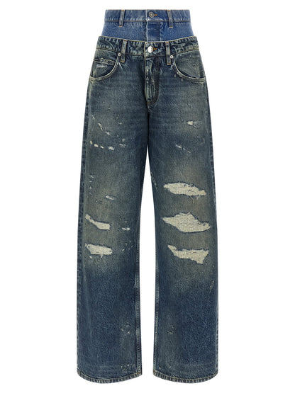 Dolce &amp; Gabbana Double Layer Jeans Blue