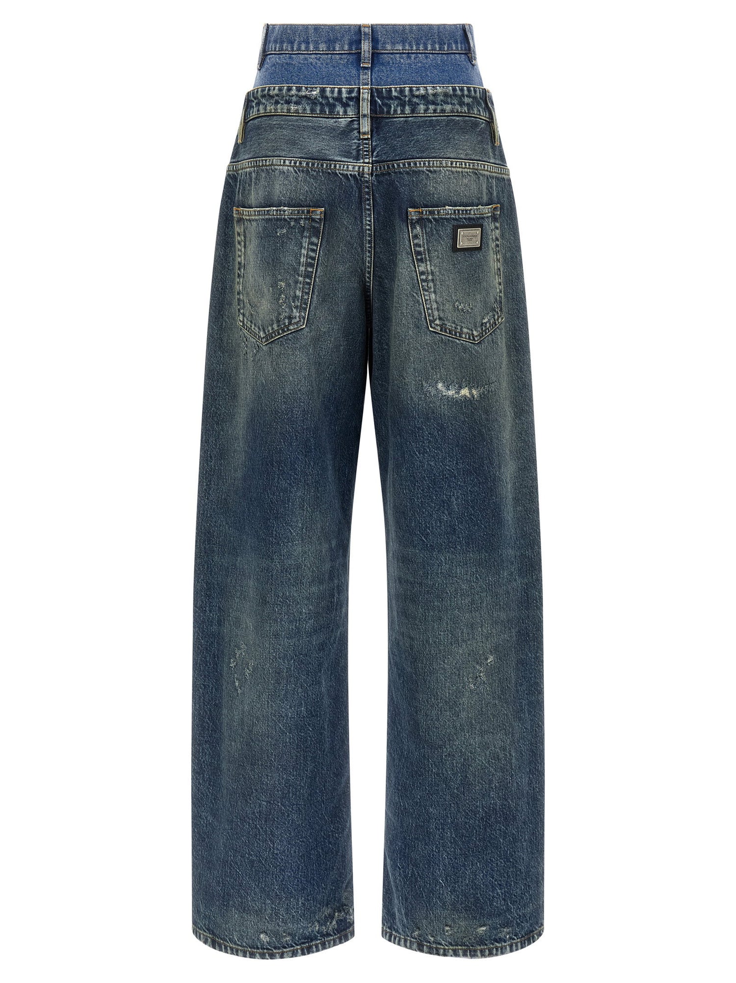 Dolce &amp; Gabbana Double Layer Jeans Blue