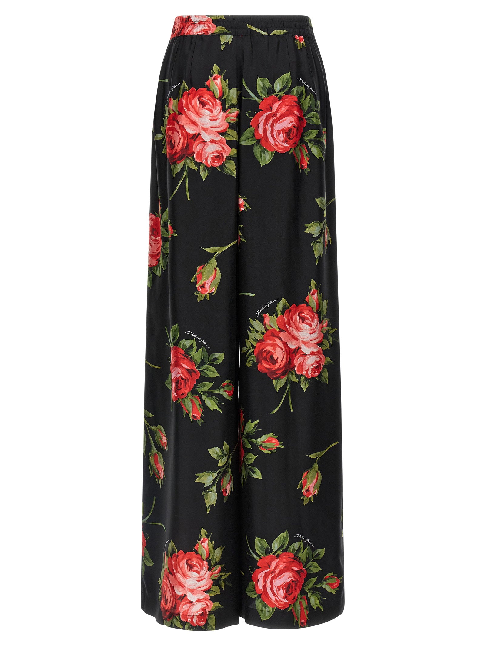 Dolce &amp; Gabbana Bouquet Rose Pants Black  