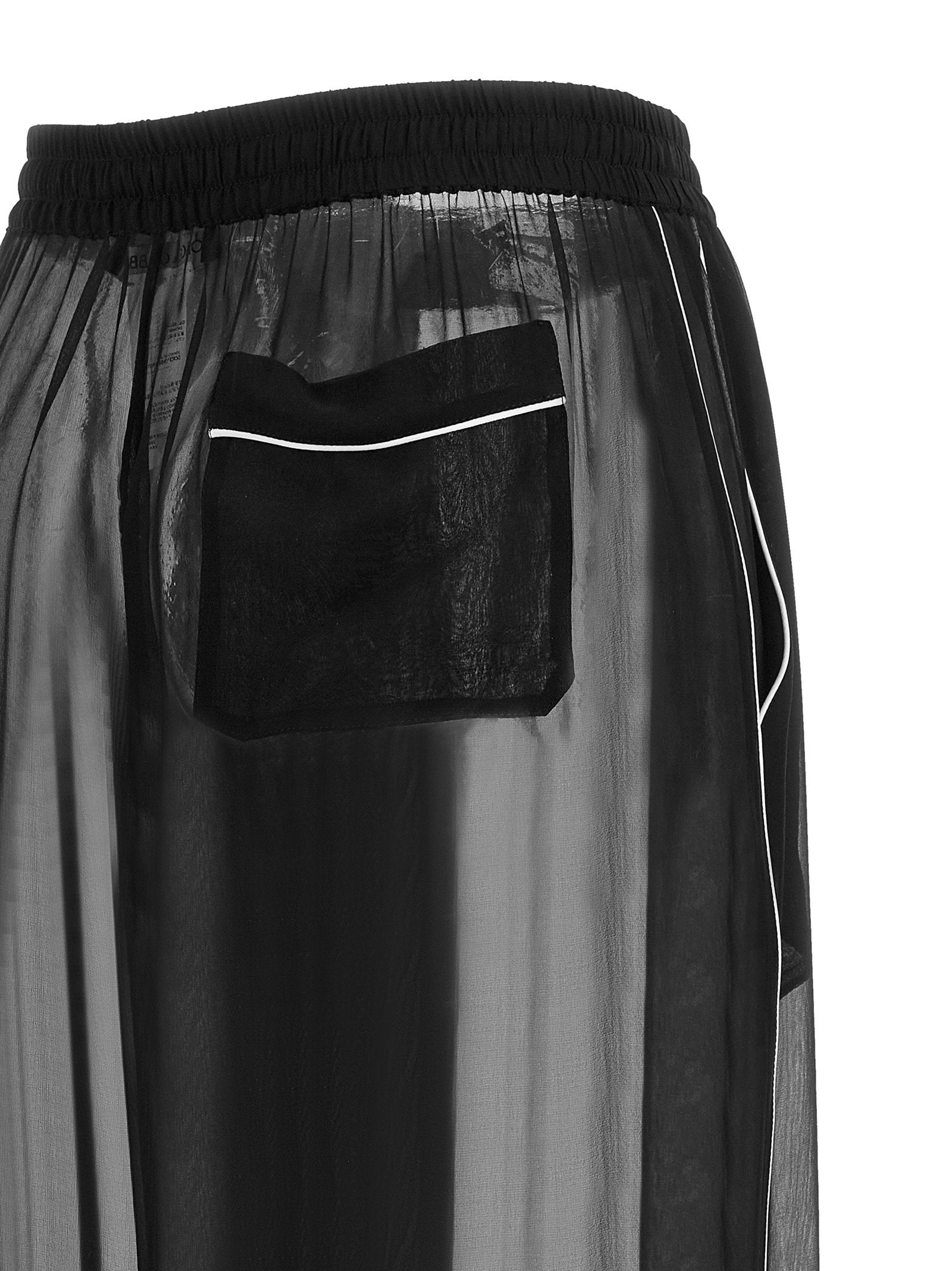 Dolce &amp; Gabbana Chiffon Pants Black