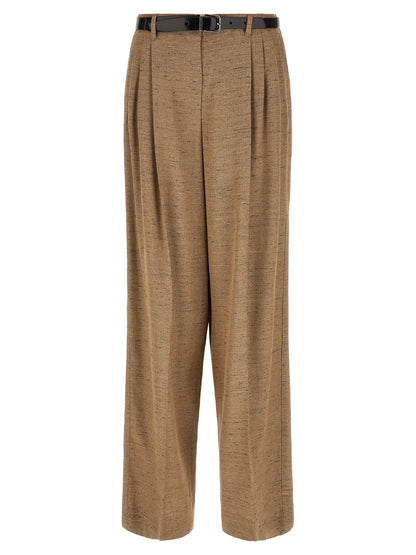 Dolce &amp; Gabbana Tweed Effect Trousers Beige
