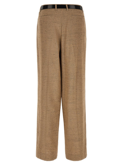 Dolce &amp; Gabbana Tweed Effect Trousers Beige