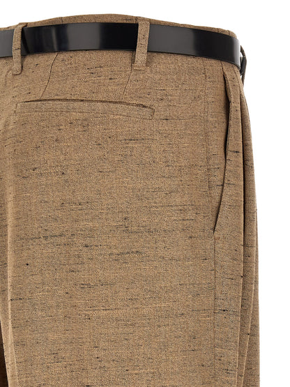 Dolce &amp; Gabbana Tweed Effect Trousers Beige