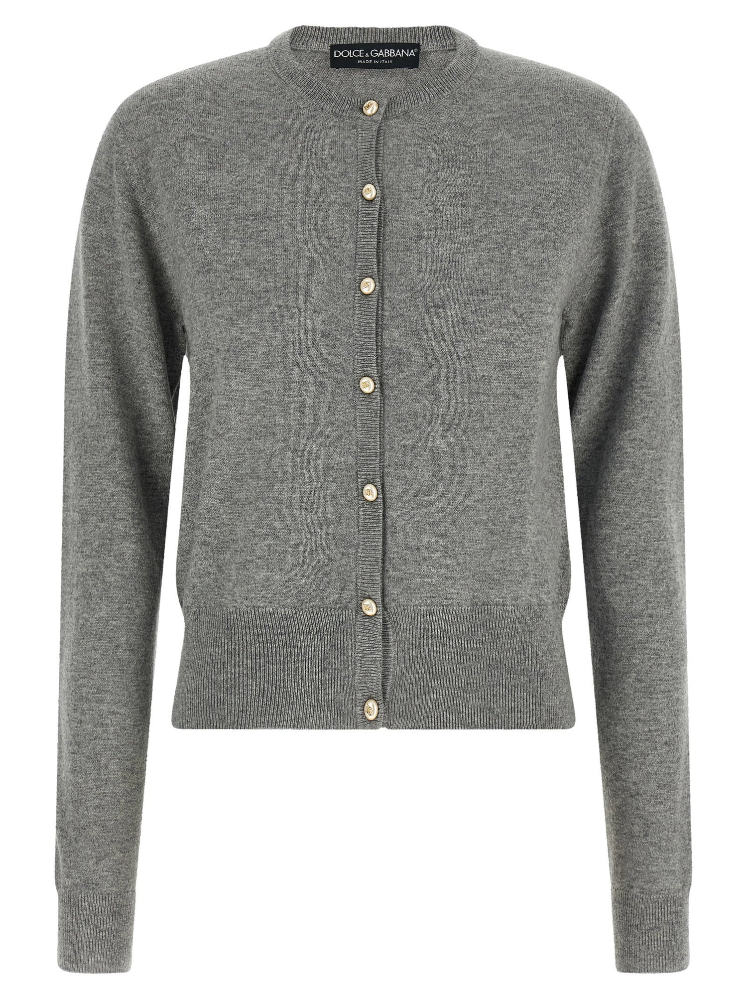 Dolce &amp; Gabbana Logo Buttons Cardigan Gray