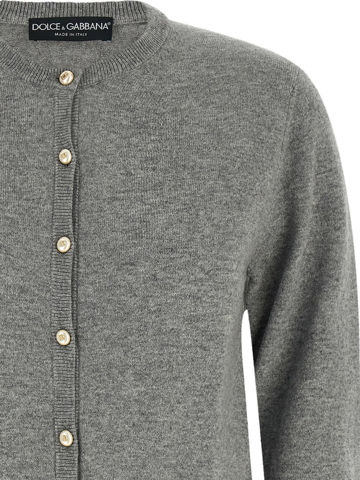 Dolce &amp; Gabbana Logo Buttons Cardigan Gray