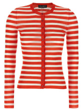 Dolce & Gabbana Striped Viscose Cardigan Orange
