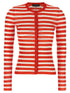 Dolce & Gabbana Striped Viscose Cardigan Orange