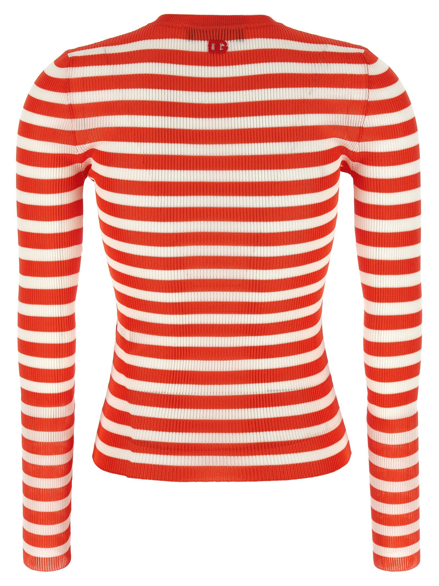 Dolce &amp; Gabbana Striped Viscose Cardigan Orange