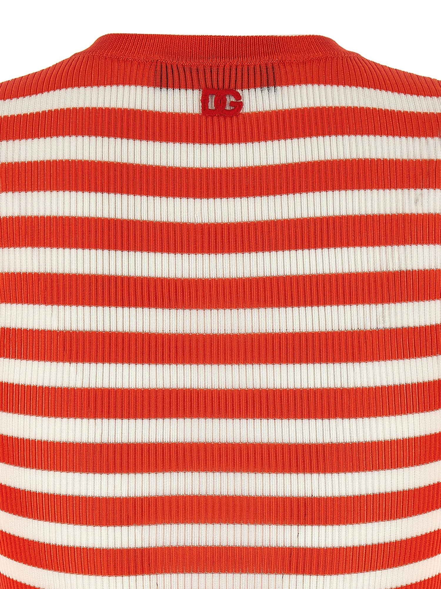 Dolce &amp; Gabbana Striped Viscose Cardigan Orange