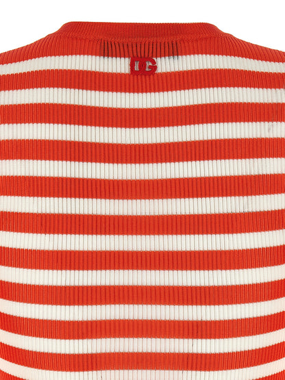 Dolce &amp; Gabbana Striped Viscose Cardigan Orange