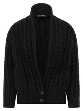Dolce & Gabbana Coarse Wool Cardigan Black