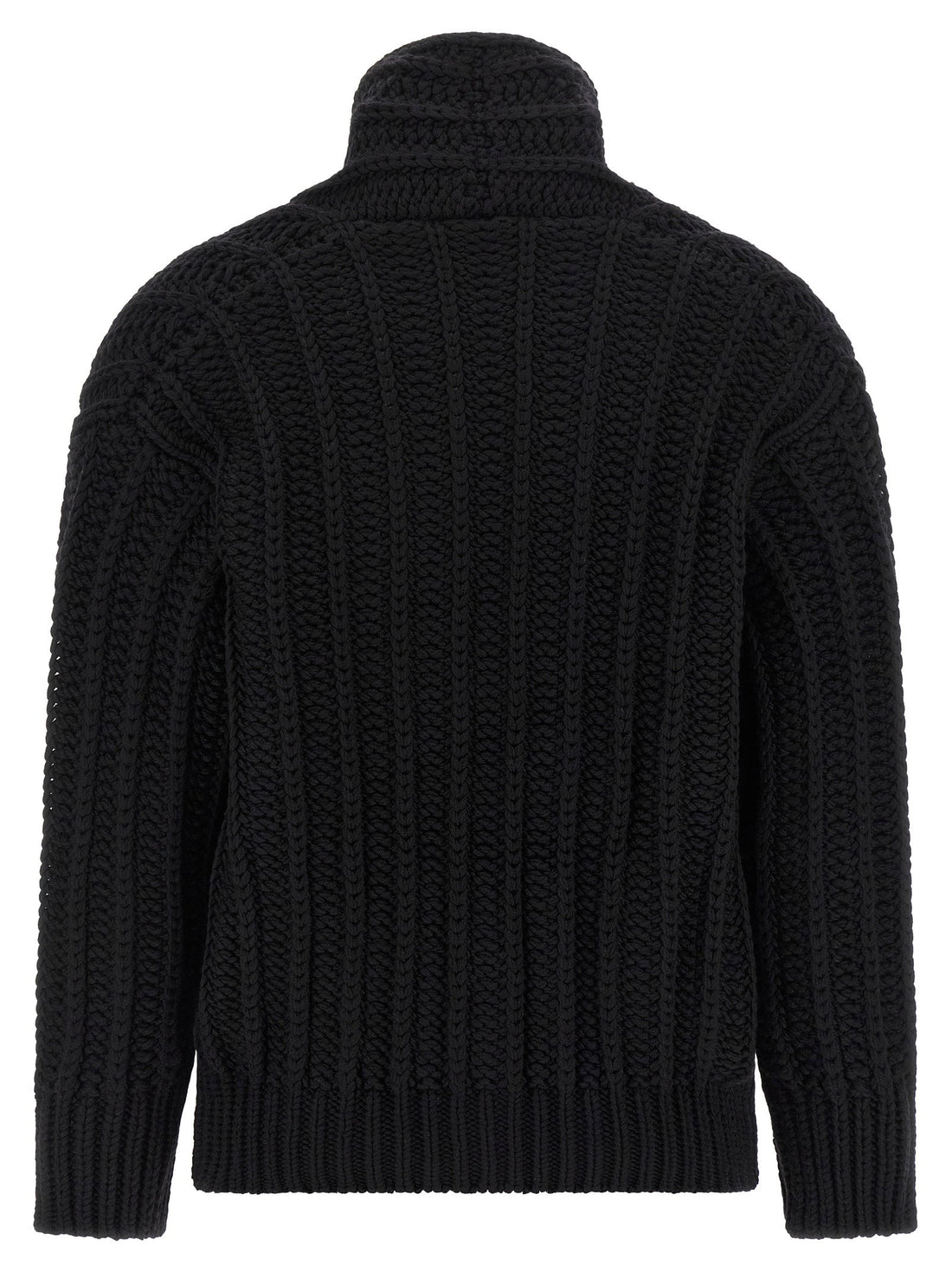Dolce &amp; Gabbana Coarse Wool Cardigan Black  