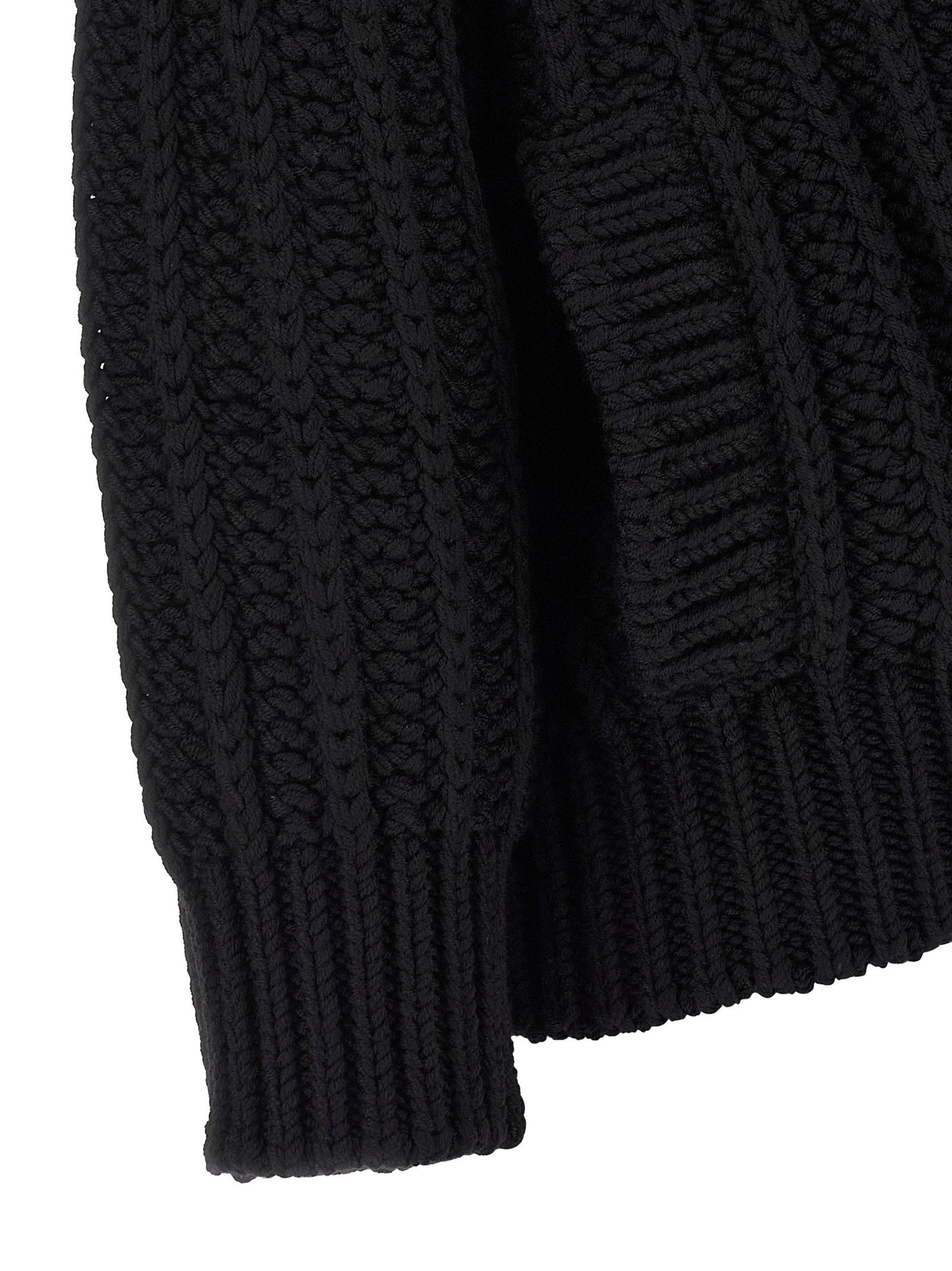 Dolce &amp; Gabbana Coarse Wool Cardigan Black