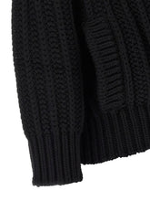 Dolce & Gabbana Coarse Wool Cardigan Black