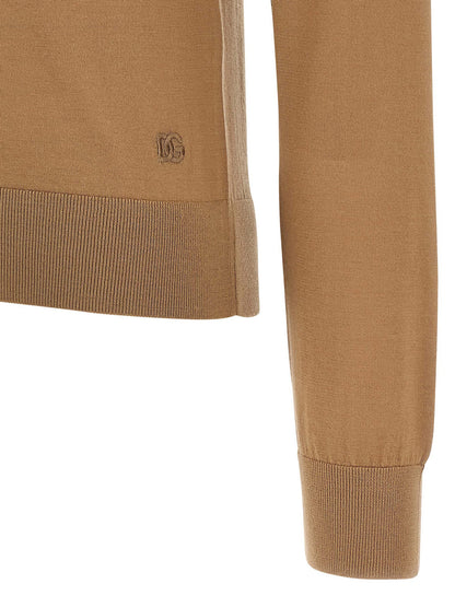Dolce &amp; Gabbana Cashmere Turtleneck Sweater Beige