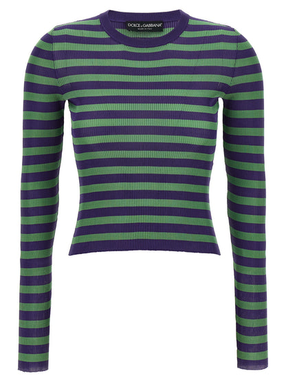 Dolce &amp; Gabbana Striped Viscose Sweater Multicolor
