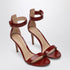 Gianvito Rossi Portofino 85 Bordeaux Patent-Leather Sandals Red