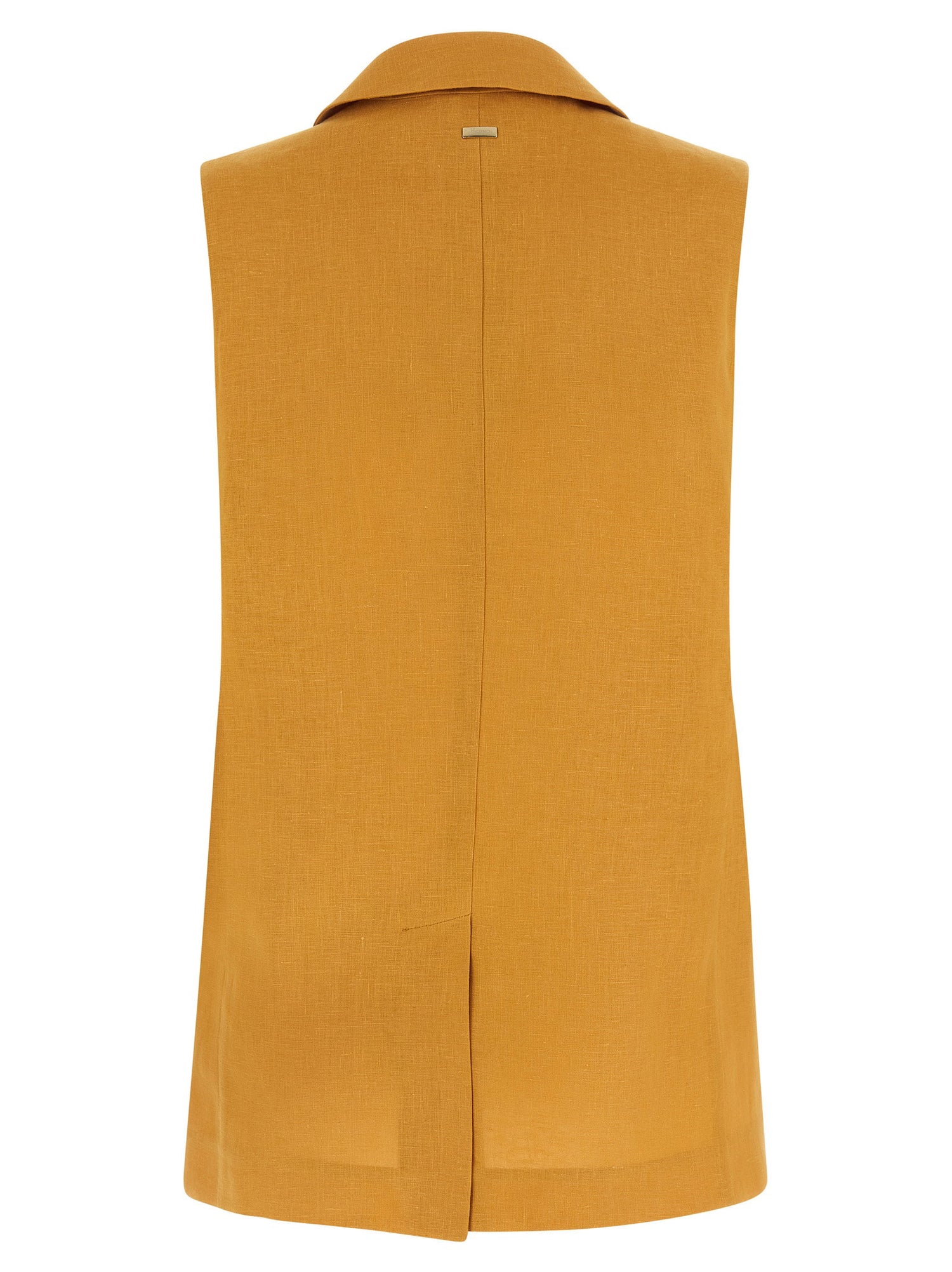 Herno Linen Vest Yellow