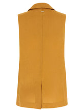 Herno Linen Vest Yellow
