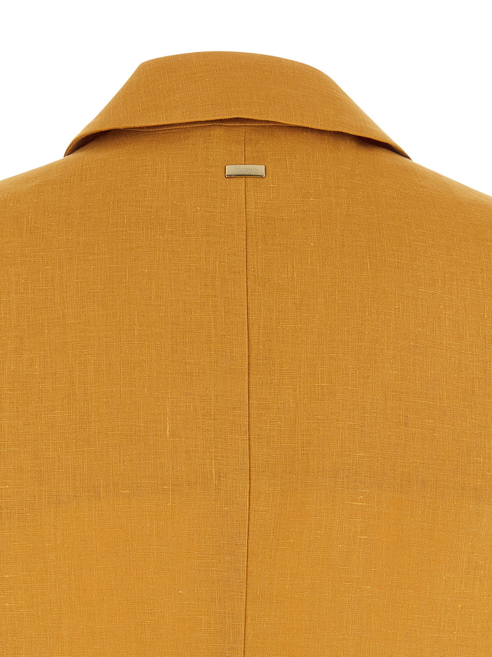 Herno Linen Vest Yellow