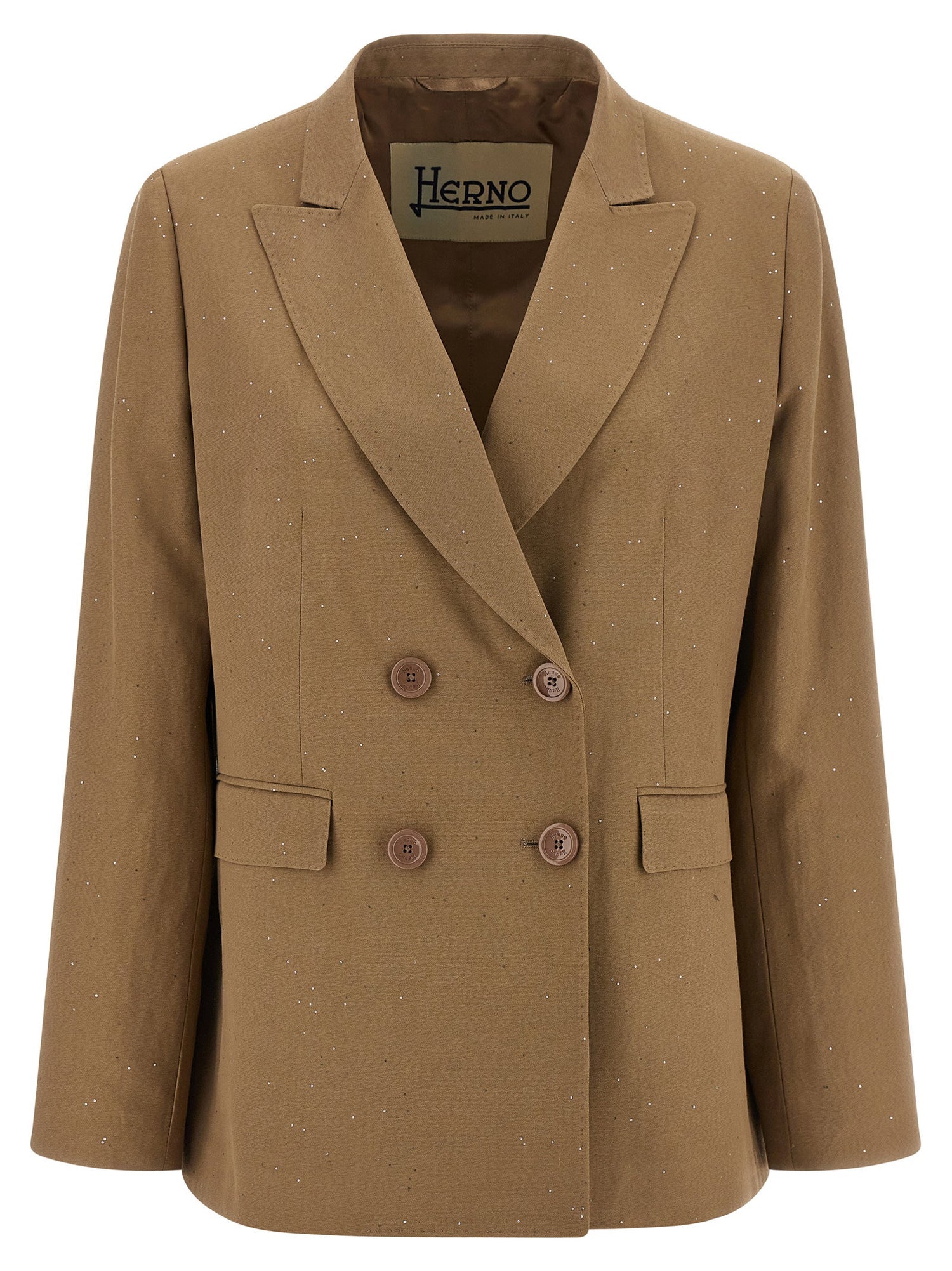 Herno Micro Sequin Blazer Beige