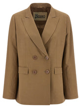 Herno Micro Sequin Blazer Beige