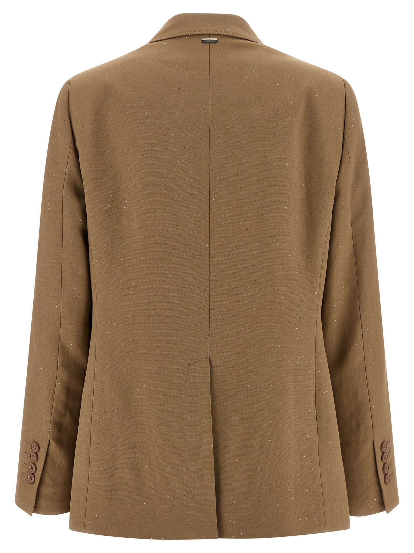 Herno Micro Sequin Blazer Beige
