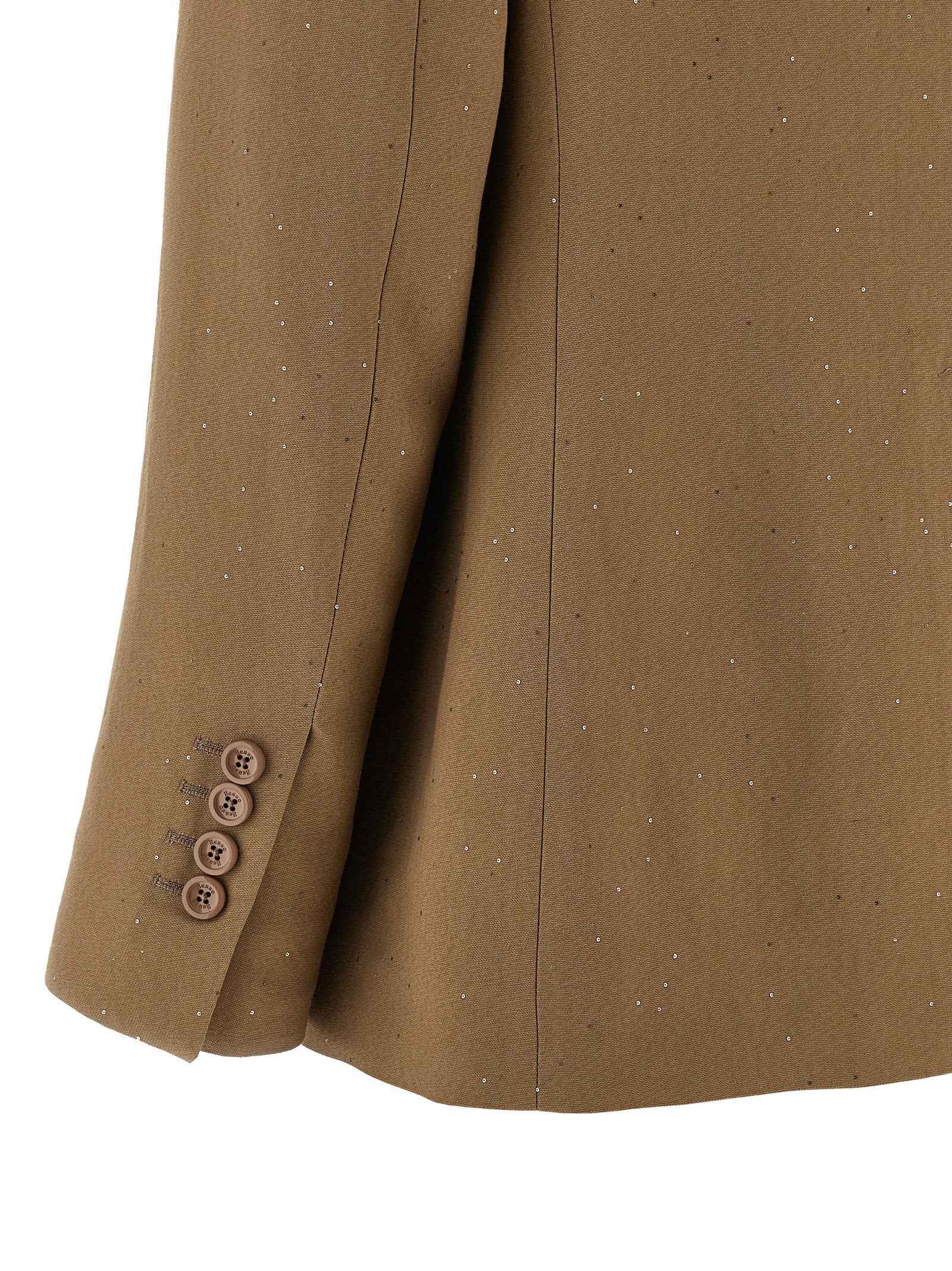 Herno Micro Sequin Blazer Beige
