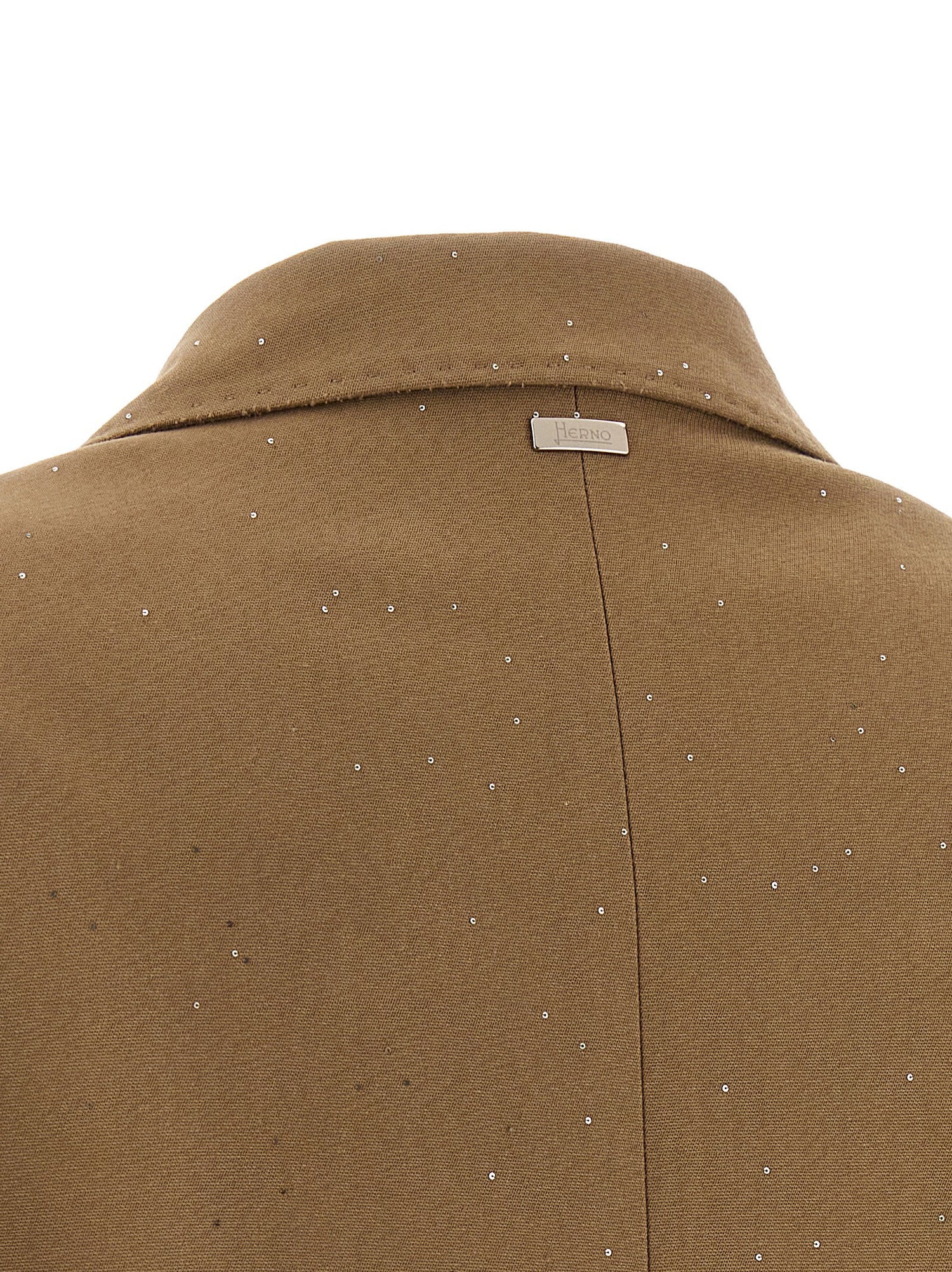 Herno Micro Sequin Blazer Beige