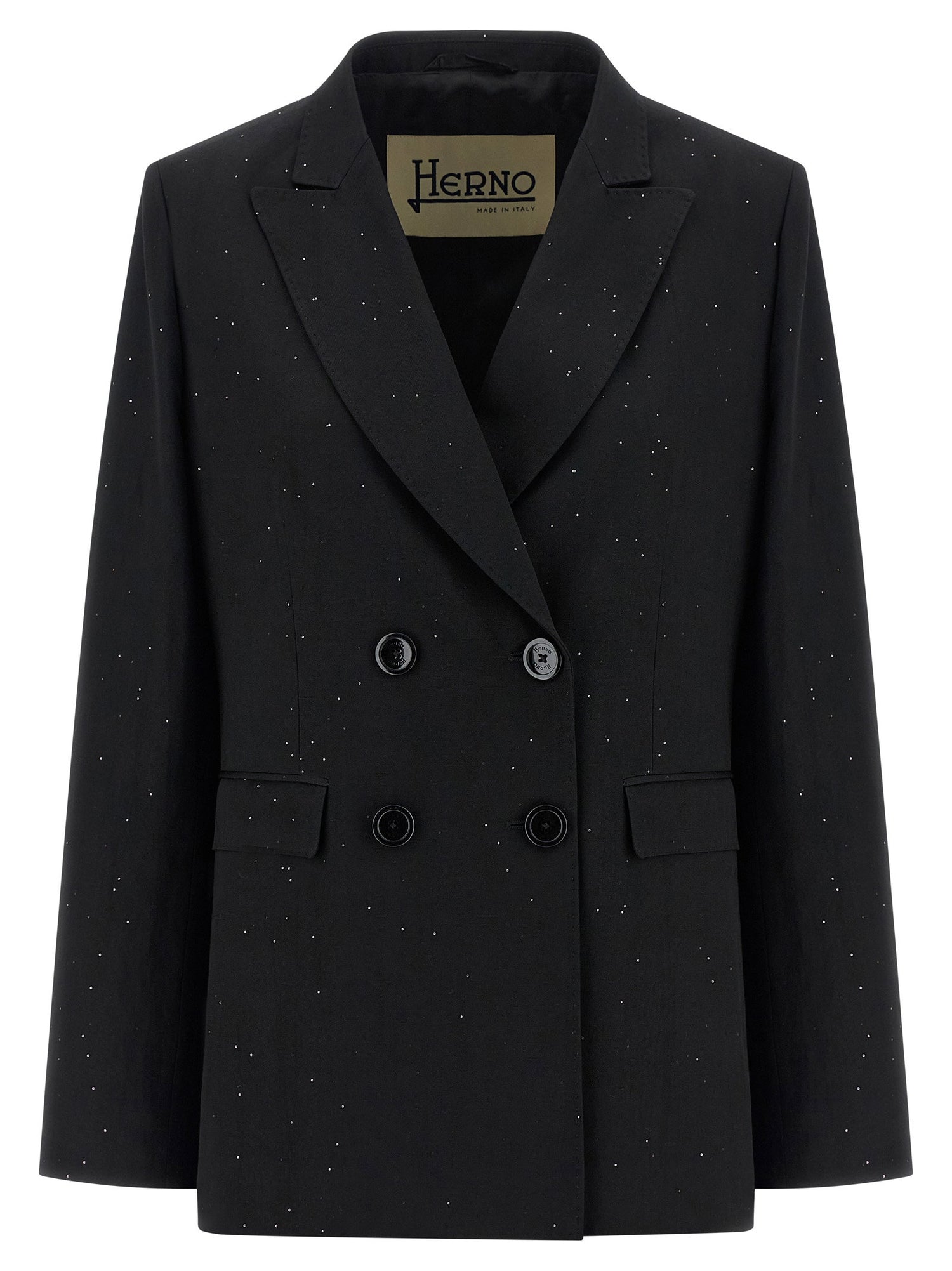 Herno Micro Sequin Blazer Black