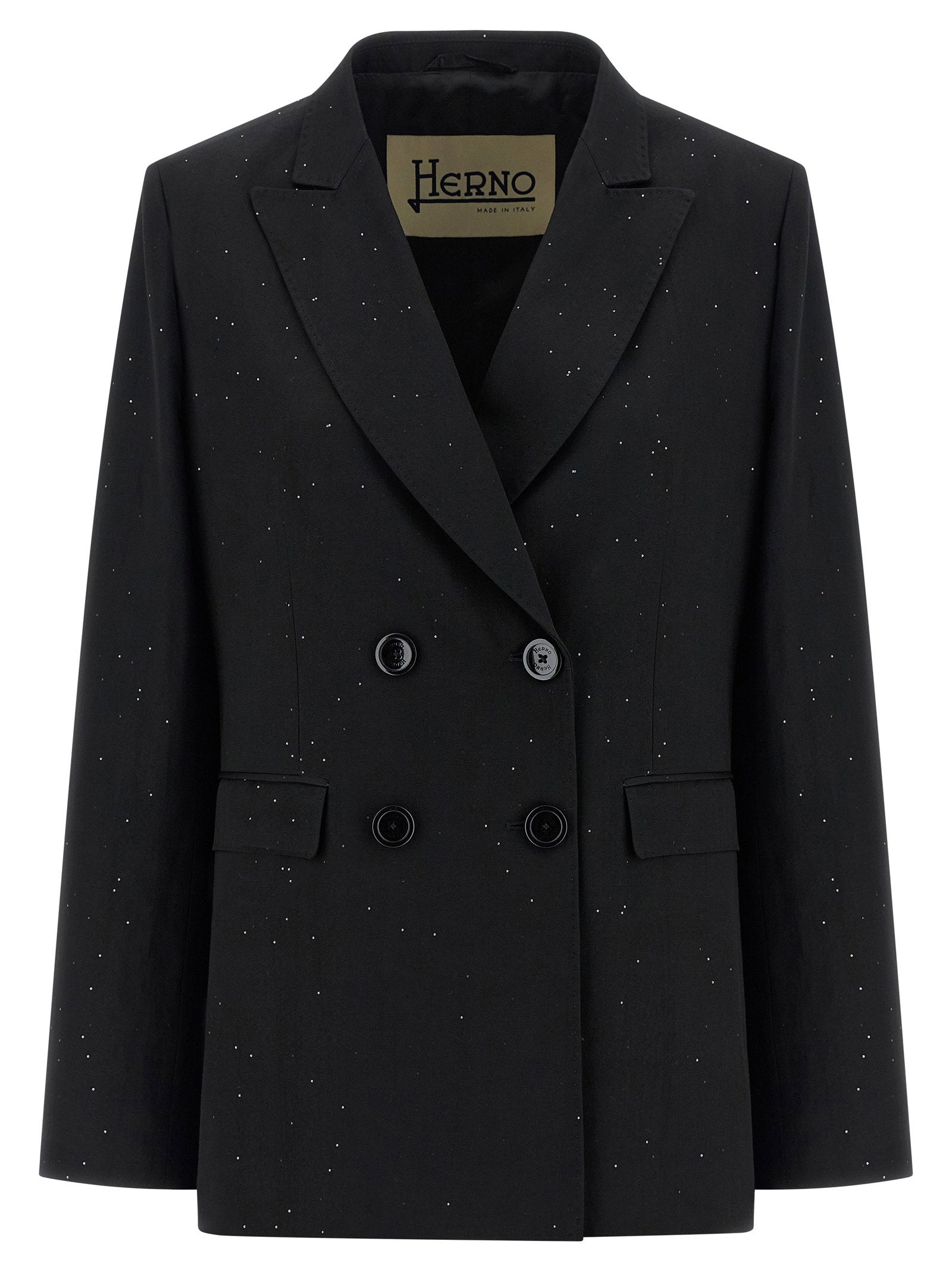 Herno Micro Sequin Blazer Black