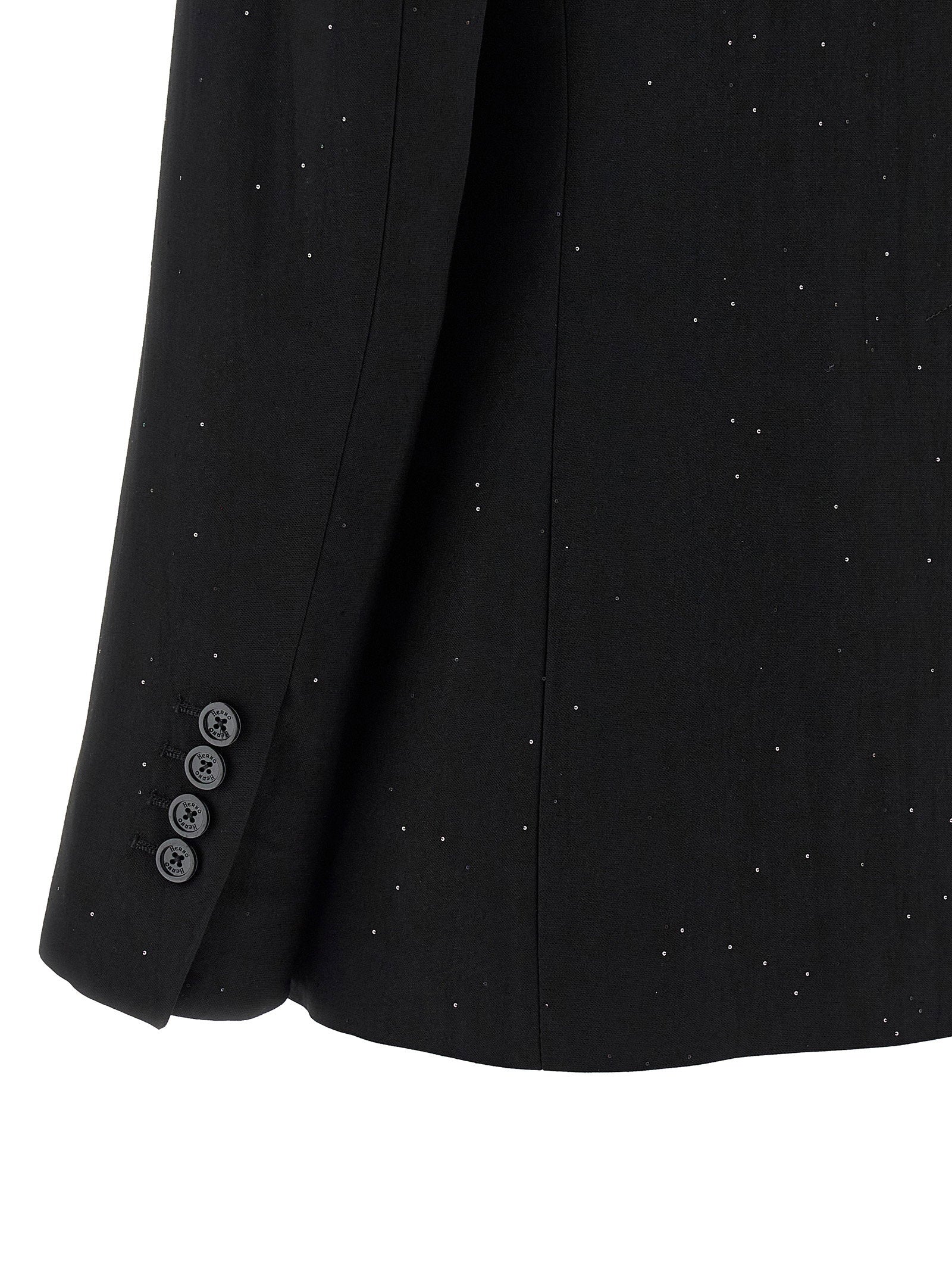 Herno Micro Sequin Blazer Black