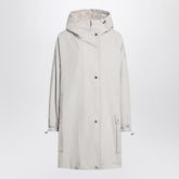 Max Mara Studio Light Beige Cotton-Blend Parka with Adjustable Drawstrings Multicolor
