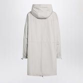 Max Mara Studio Light Beige Cotton-Blend Parka with Adjustable Drawstrings Multicolor