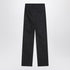 Max Mara Midnight Blue High-Waisted Cotton Denim-Effect Trousers Blue