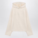 Max Mara White Cotton Logo Hoodie White