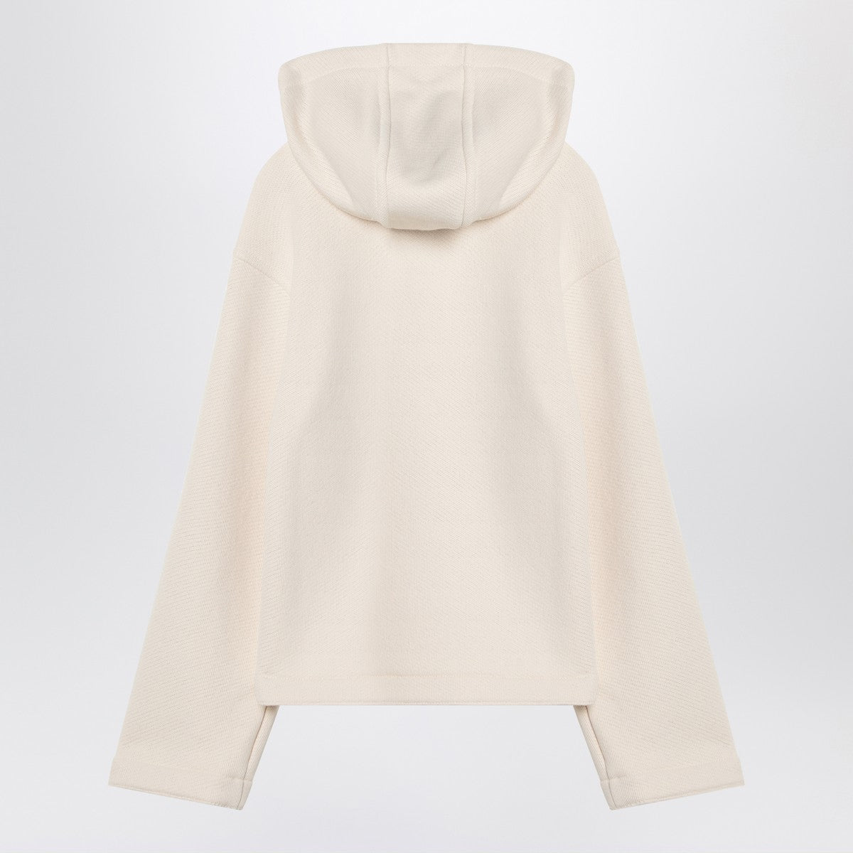 Max Mara White Cotton Logo Hoodie White