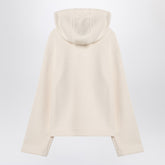 Max Mara White Cotton Logo Hoodie White