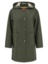 Herno Linen Raincoat Green