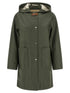Herno Linen Raincoat Green