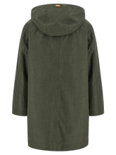 Herno Linen Raincoat Green