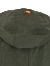 Herno Linen Raincoat Green