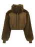 Fabiana Filippi Bi-material Short Jacket Green