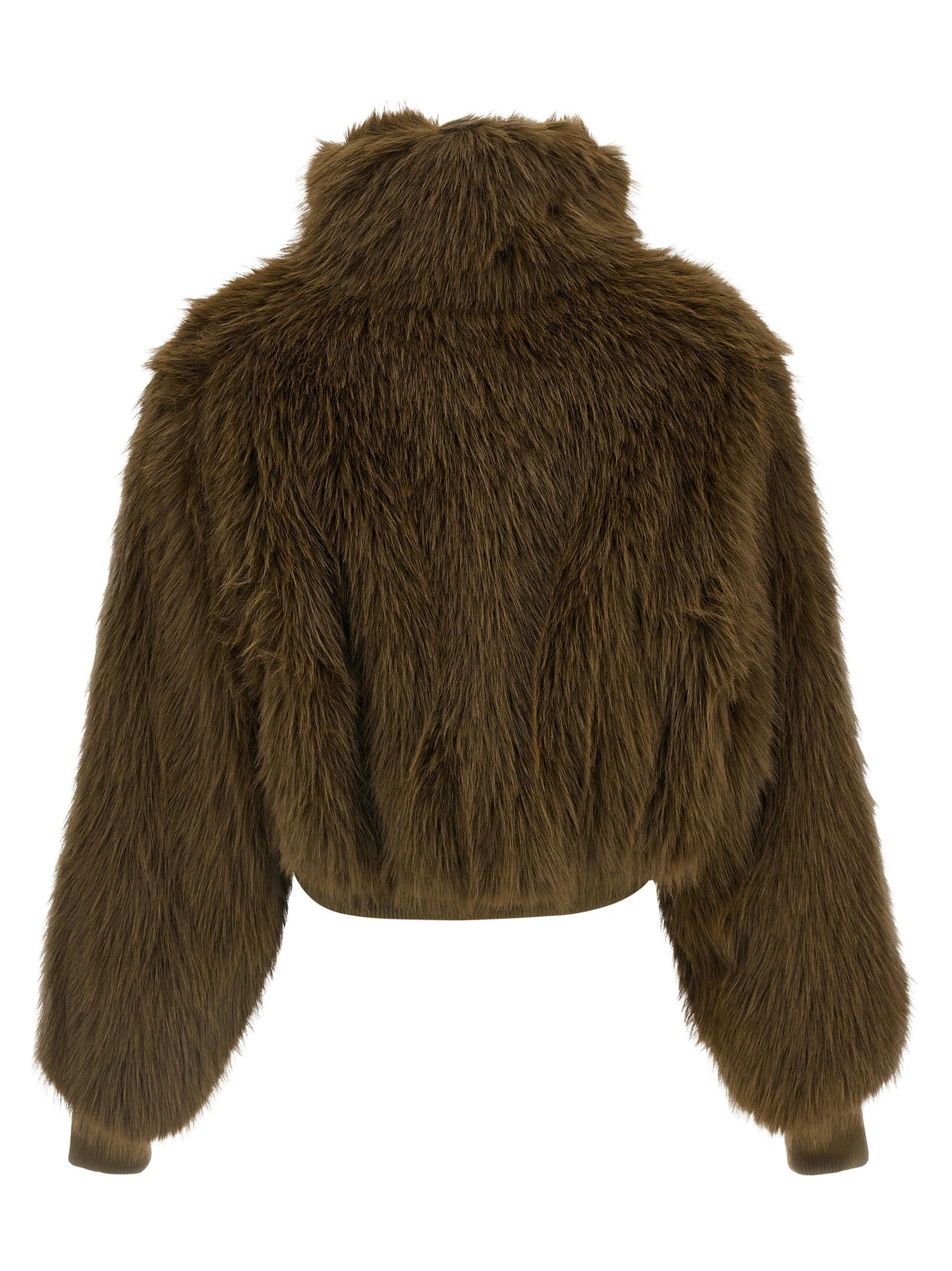 Fabiana Filippi Bi-material Short Jacket Green
