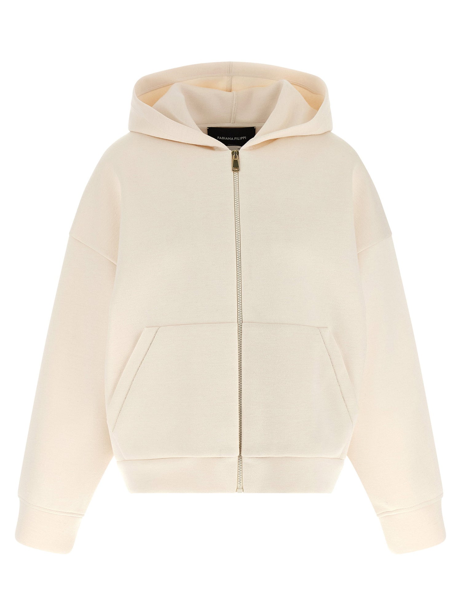 Fabiana Filippi Scuba Cashmere Hoodie Beige
