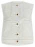 Fabiana Filippi Denim And Knit Vest White
